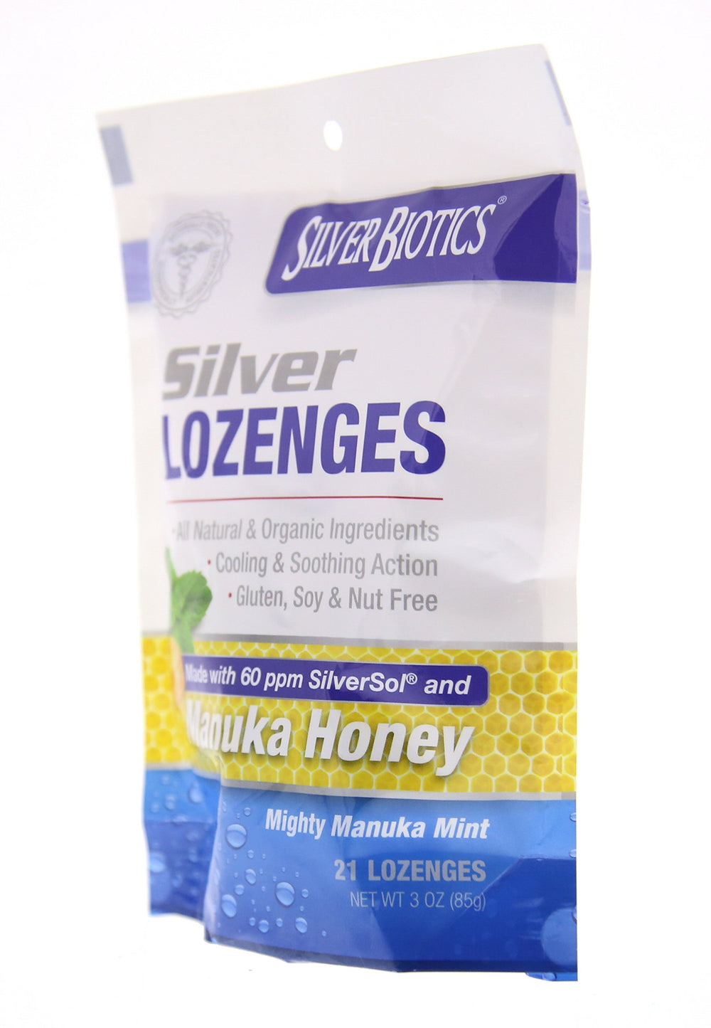 Close up of lozenges in blister pack