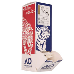 Packaging image of Wildlife Hawk elastics with 50 packs per box