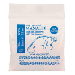 American Orthodontics Wildlife Manatee neon elastics assortment