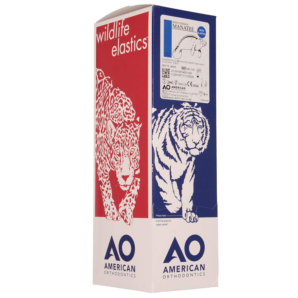 75 packs per box of American Orthodontics elastics