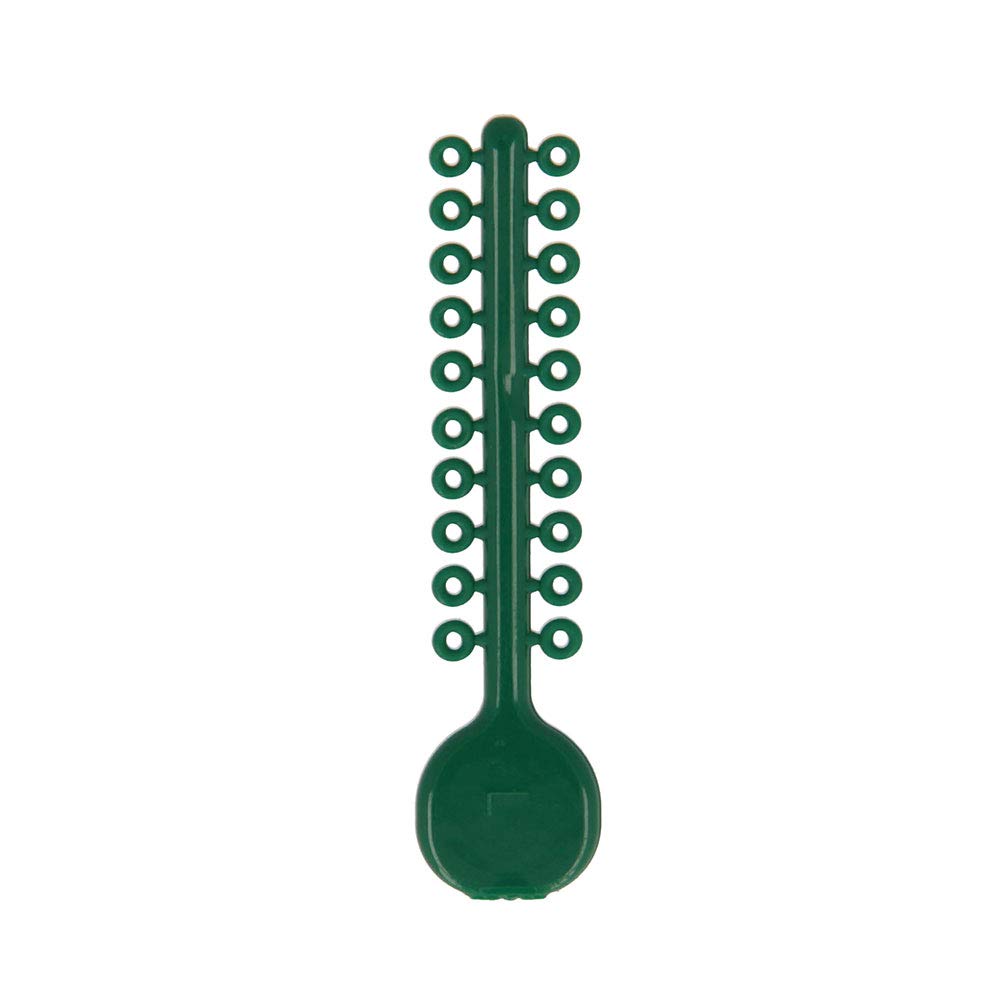 American Orthodontics ligatures 20 green stick – front view