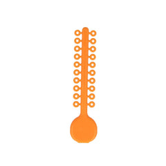 Front view of American Orthodontics Ligatures Orange 20 Stick package
