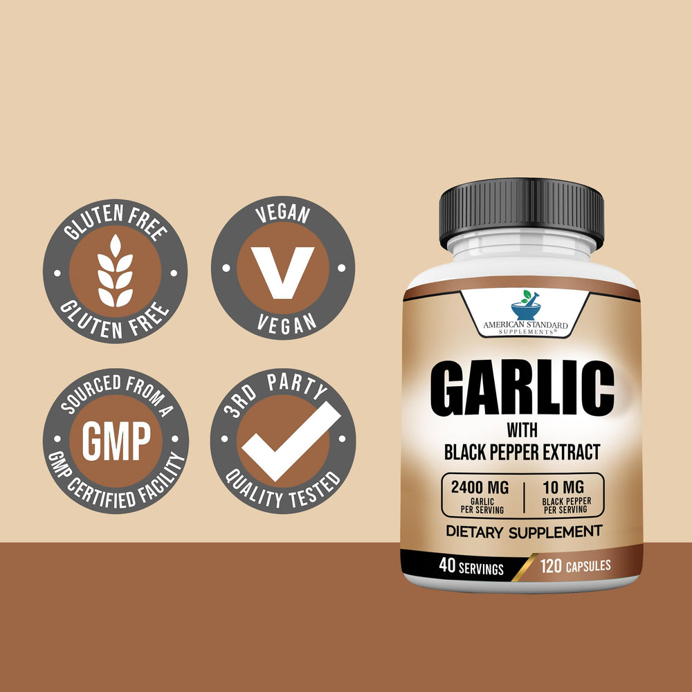 Ingredients: garlic and black pepper extract in supplement