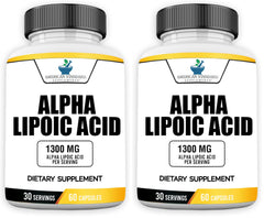 Bottle of American Standard Alpha Lipoic Acid 1300mg per serving