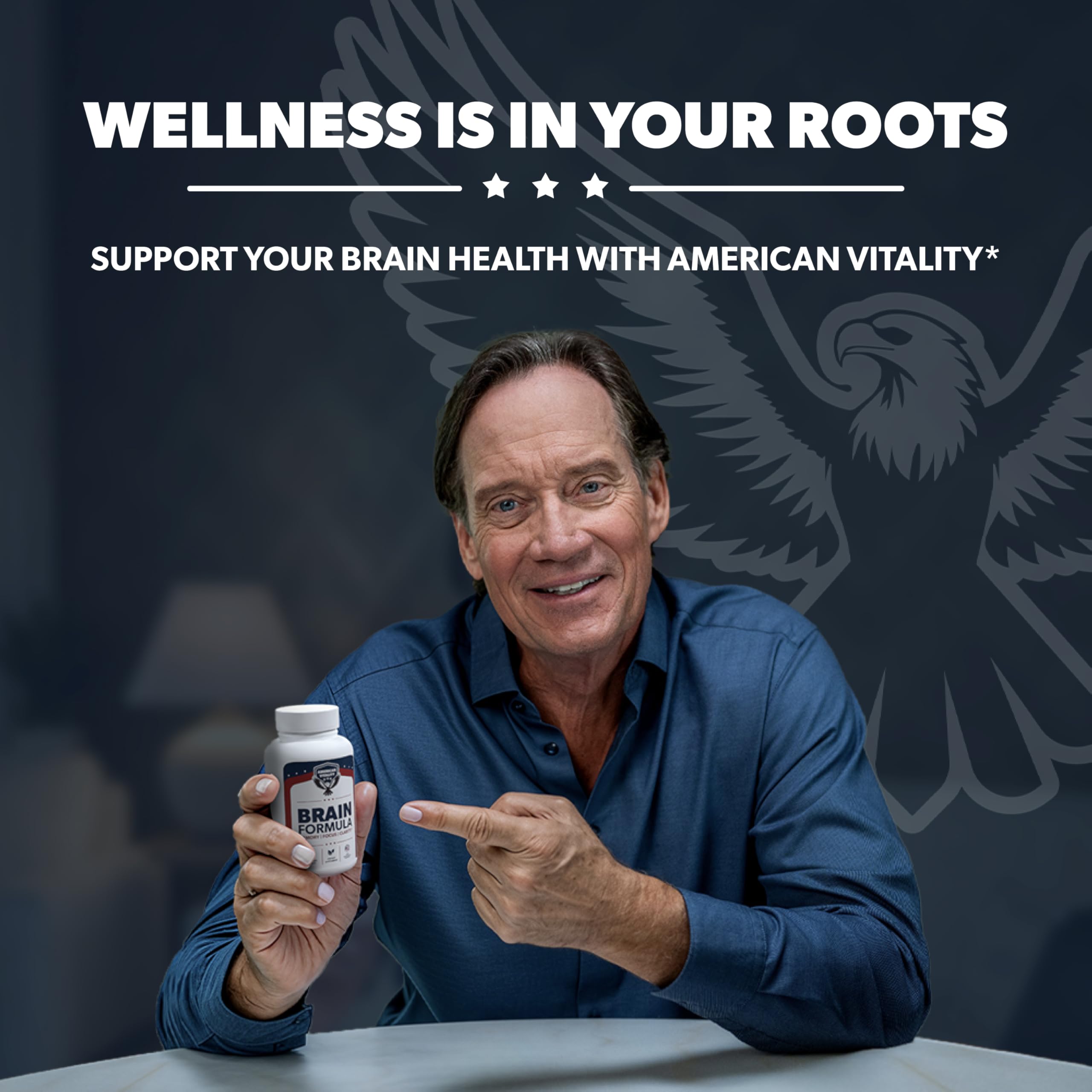 Made in USA vegan and gluten-free claim on Brain Formula packaging