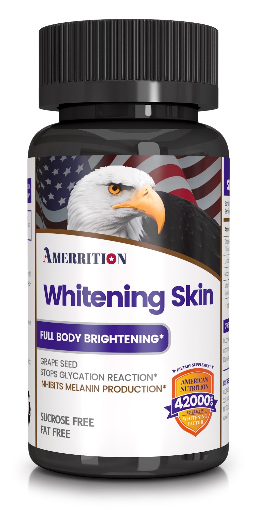 Amerrition Skin Whitening Supplement bottle with 60 tablets