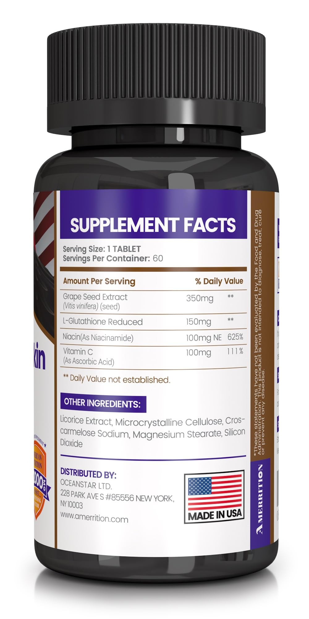 Grape seed extract and vitamins used in Amerrition formula