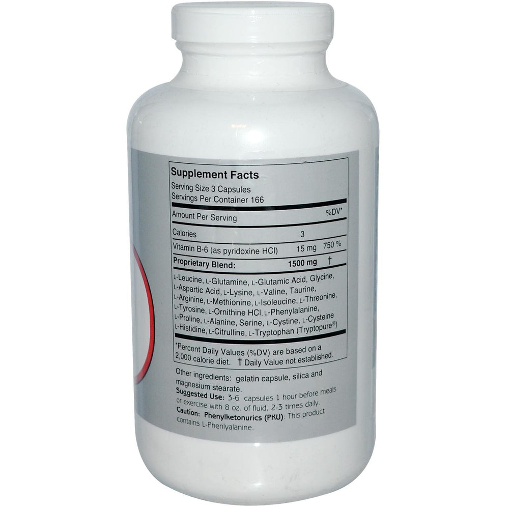 Amino Balance 500 capsules bottle with label