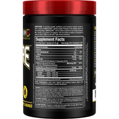 Back view of ALLMAX AMINOCORE BCAA powder Pineapple Mango 315 g tub