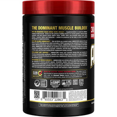 Side view of ALLMAX AMINOCORE BCAA powder Pineapple Mango 315 g tub