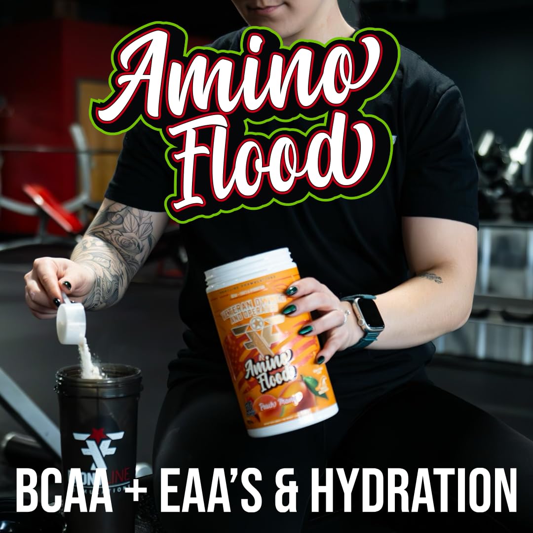 Prepared Amino Flood drink in glass