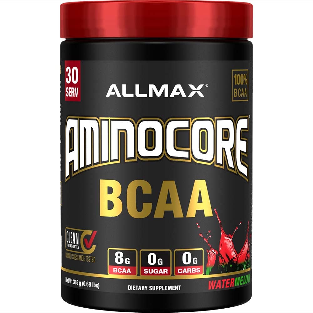 AllMAX AMINOCORE BCAA Watermelon 315g bottle front view