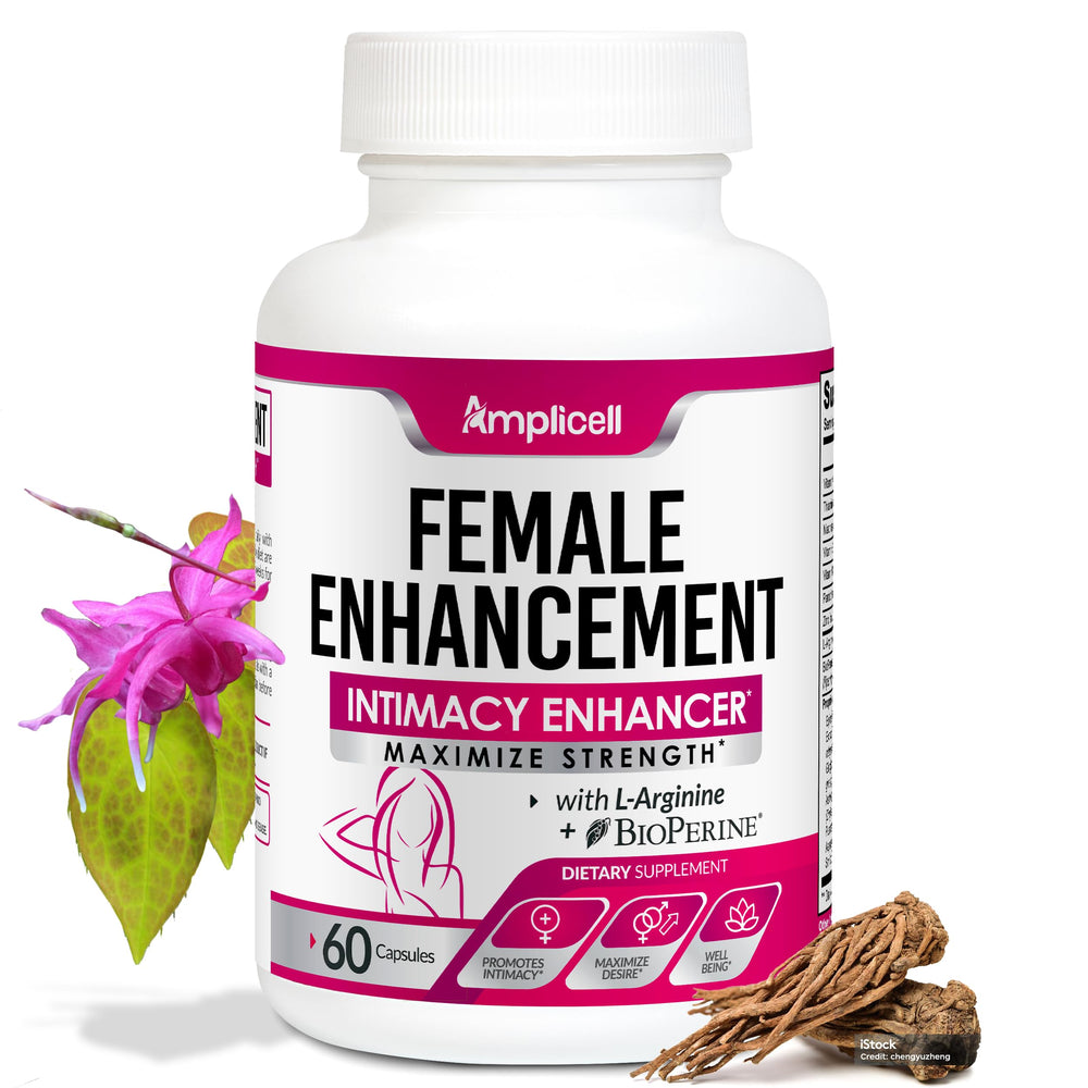 AMPLICELL bottle with capsules on a clean surface