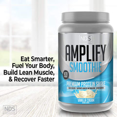 AMPLIFY NDS Nutrition Smoothie greens ingredients highlight added greens boost