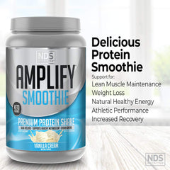 AMPLIFY NDS Nutrition Smoothie shaker-ready mix for on-the-go energy