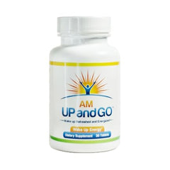 AMUPandGO bottle with 30 vegan tablets on a white background