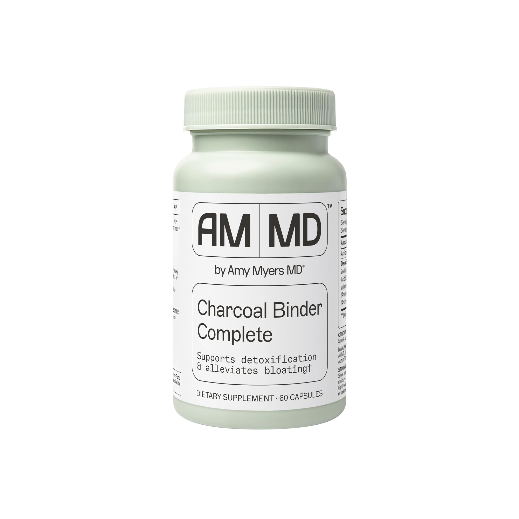 Amy Myers MD Charcoal Binder Complete bottle and capsules