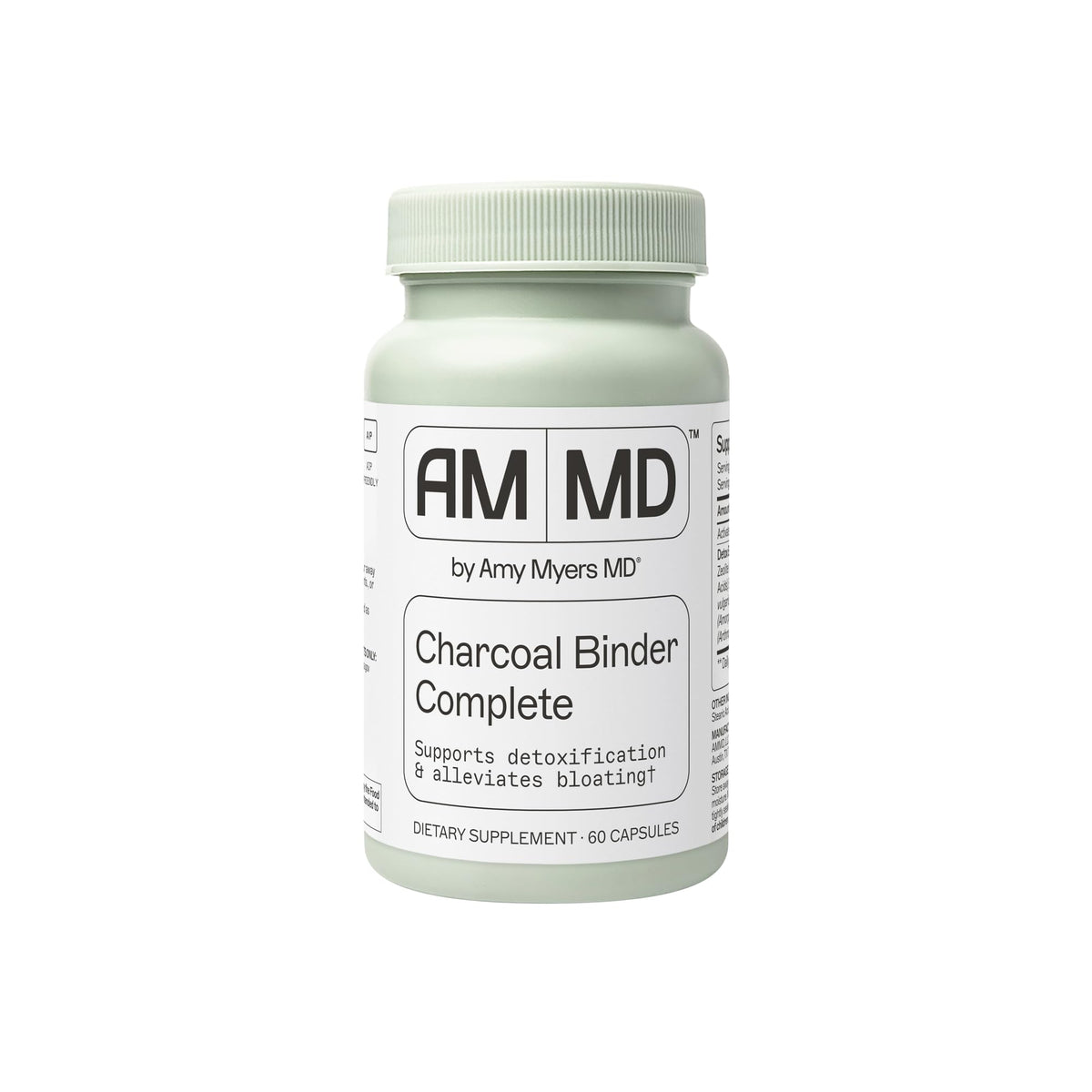 Amy Myers MD Charcoal Binder Complete bottle and capsules