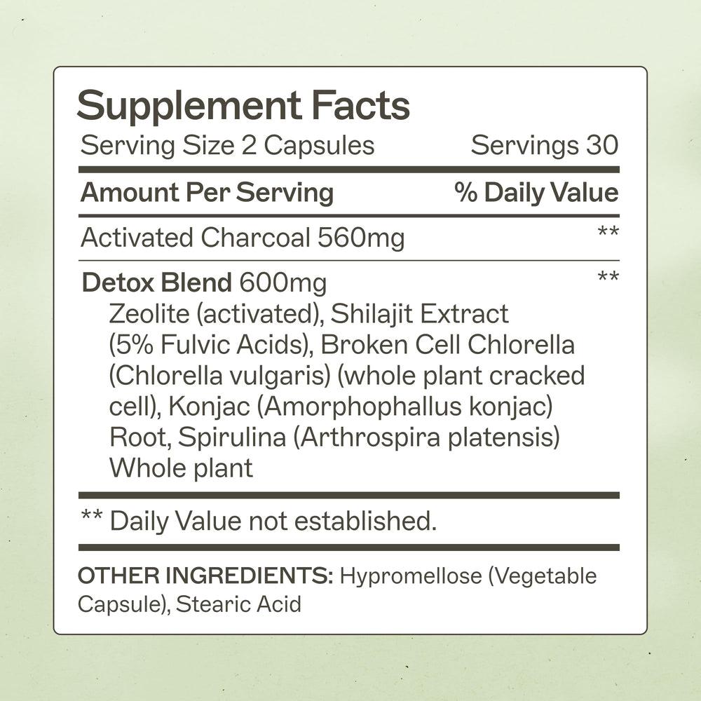 Amy Myers MD Charcoal Binder Complete capsules—portable detox support.