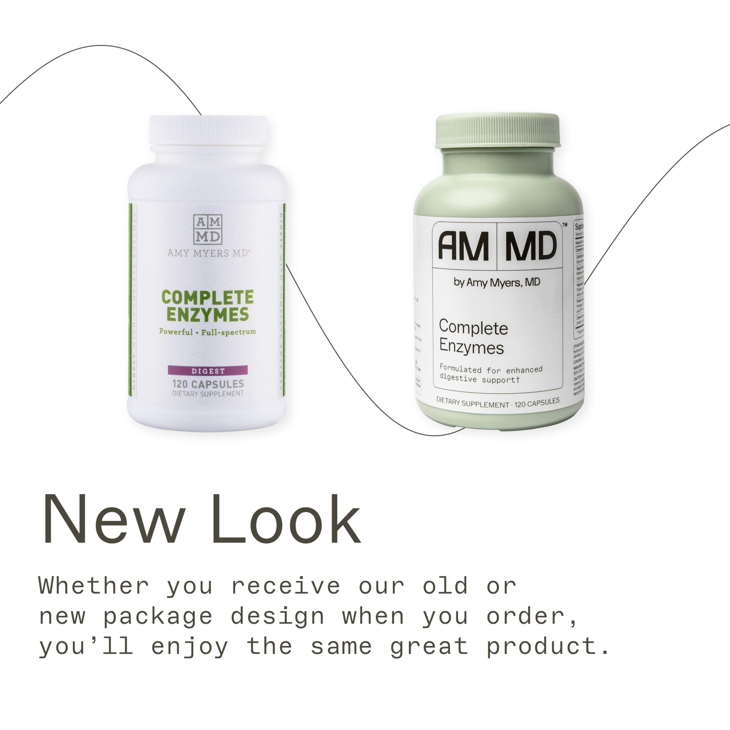 Digestive enzymes glass with symbols representing digestion