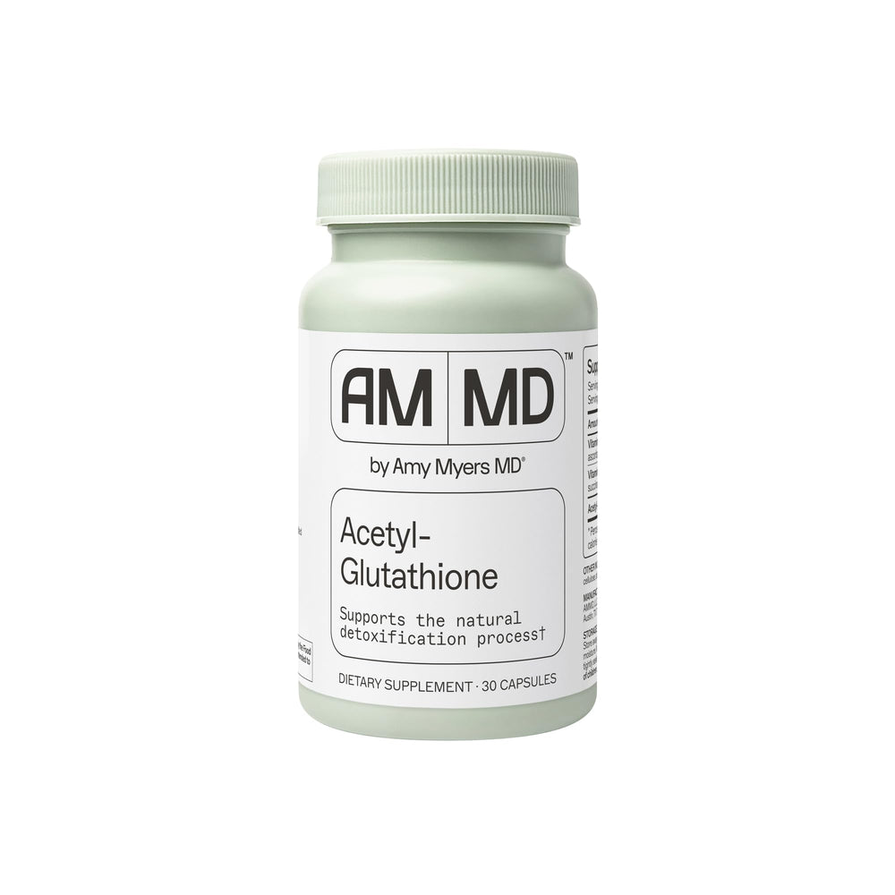 Amy Myers MD Glutathione supplement bottle on white background