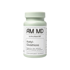 Amy Myers MD Glutathione supplement bottle on white background