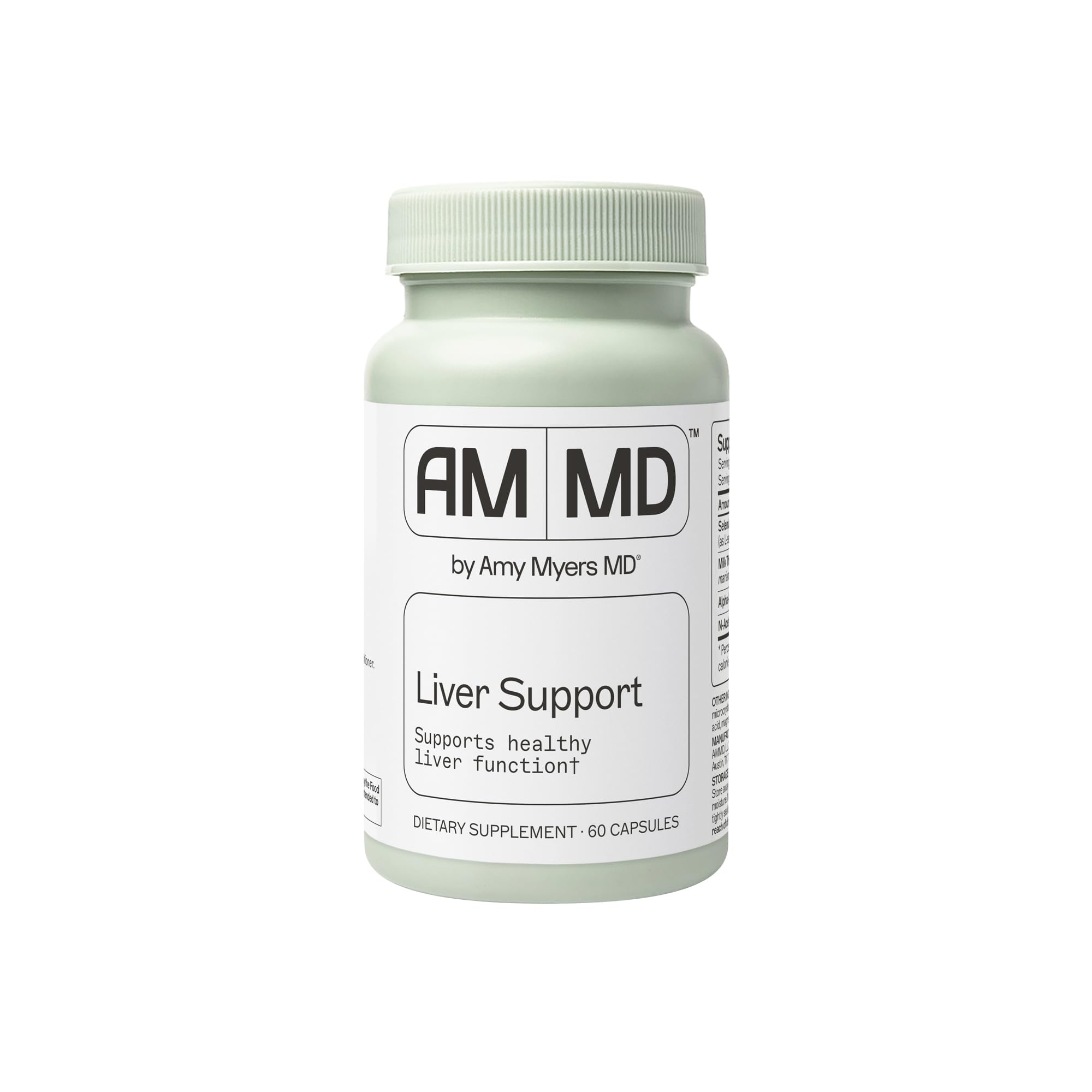 Hero image: Amy Myers MD Liver Support bottle with 60 capsules