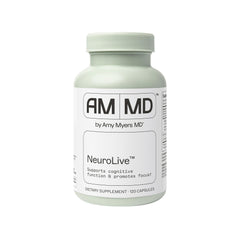 NeuroLive brain health supplement bottle with capsules