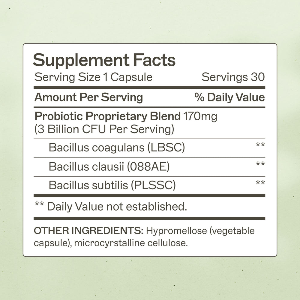 Close-up of Primal Earth Probiotic bottle with label