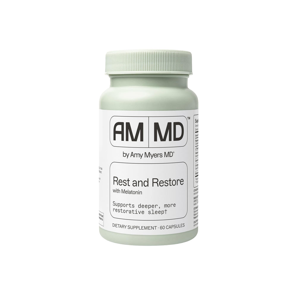Amy Myers MD Rest & Restore with Melatonin bottle – front view