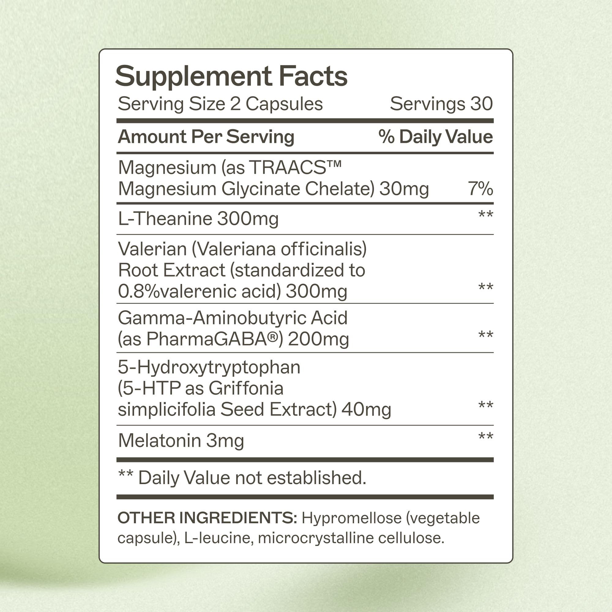 Close-up of Rest & Restore with Melatonin label showing ingredients