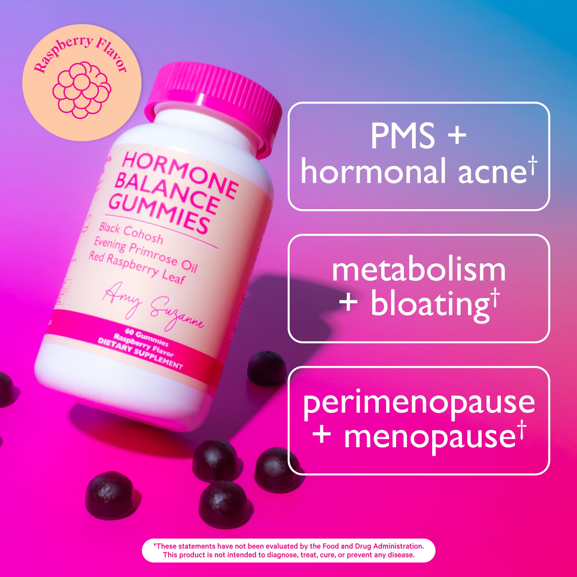 Pack shot of Amy Suzanne Hormone Balance Gummies