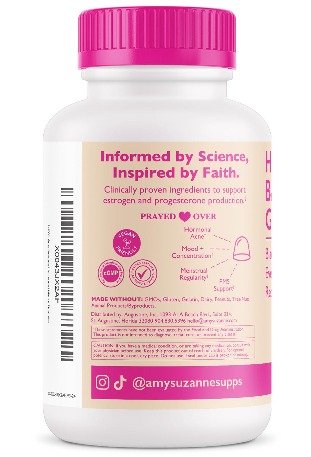 Vegan, non-GMO, gluten-free gummies packaging