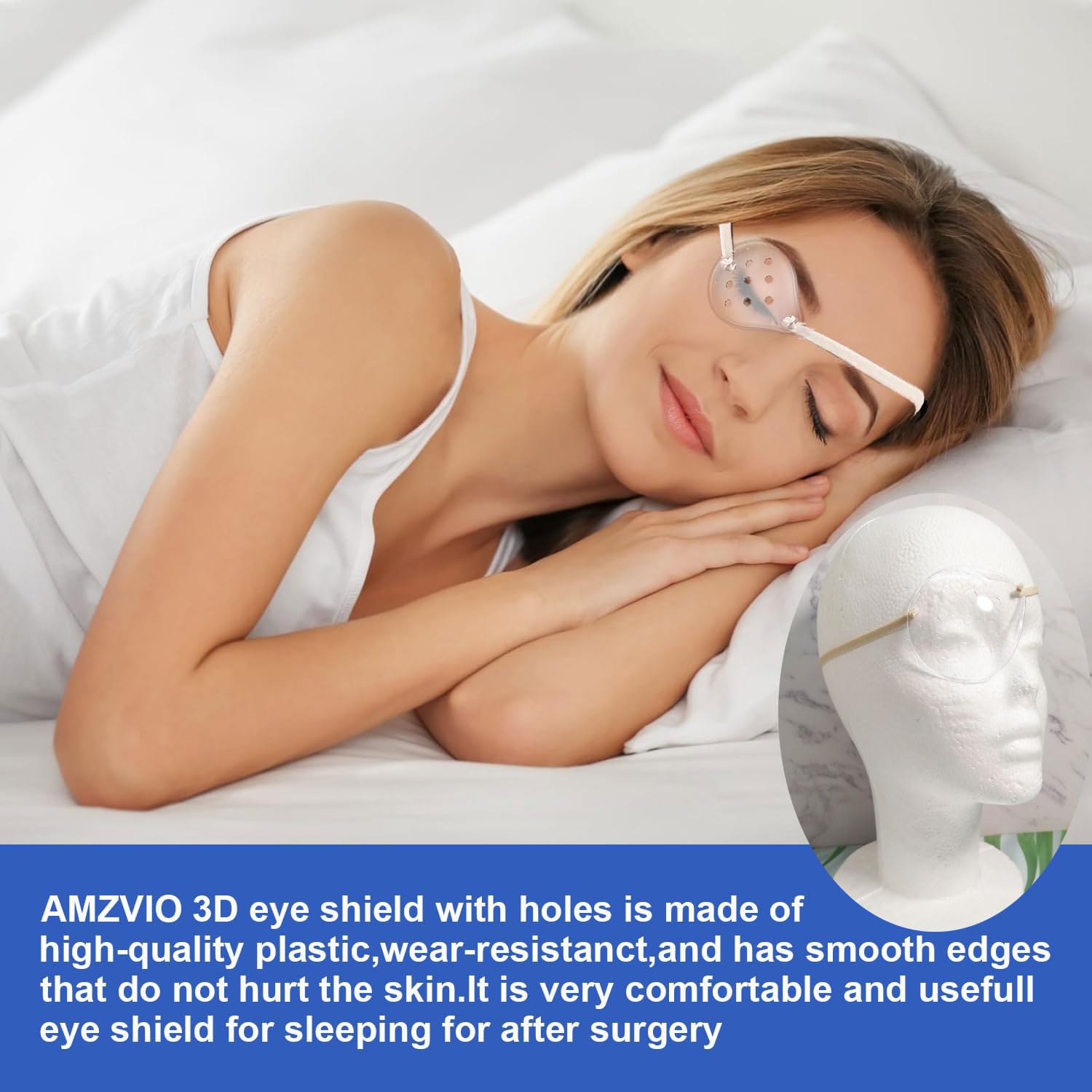 AMZVIO eye shield after cataract surgery in beige - image 2