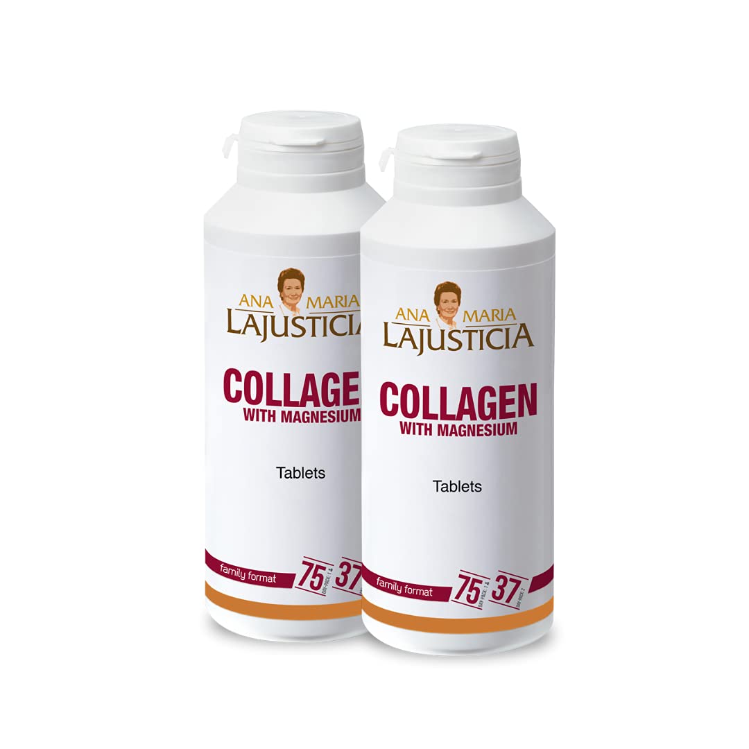 Two-pack Ana Maria LaJusticia Collagen with Magnesium bottle, 450 tablets