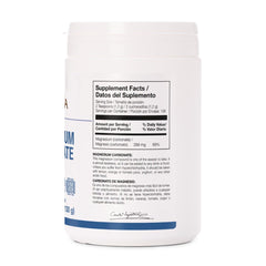 Unflavored magnesium carbonate powder dissolving in water