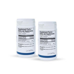 Product packaging showing two bottles included in set