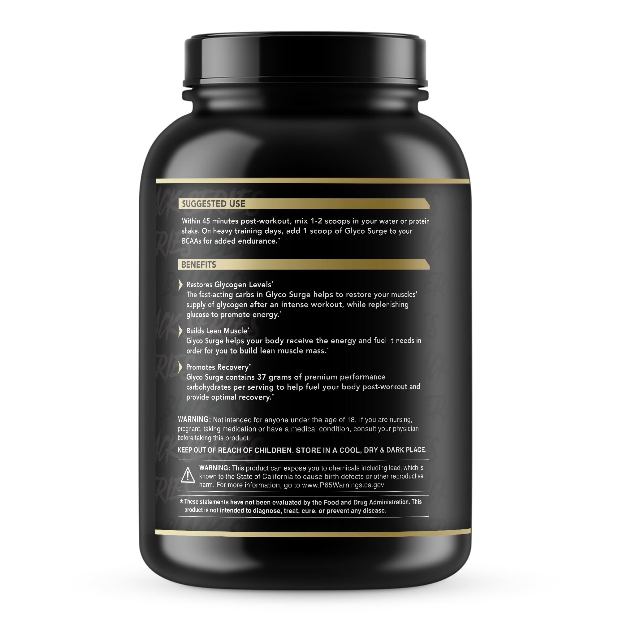 Anabolic Warfare Glyco Surge mix-in glass demonstrates easy post-workout recovery drink.