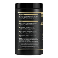 Scoop of Nuclear Armageddon powder ready for mixing into a workout drink to enhance training.