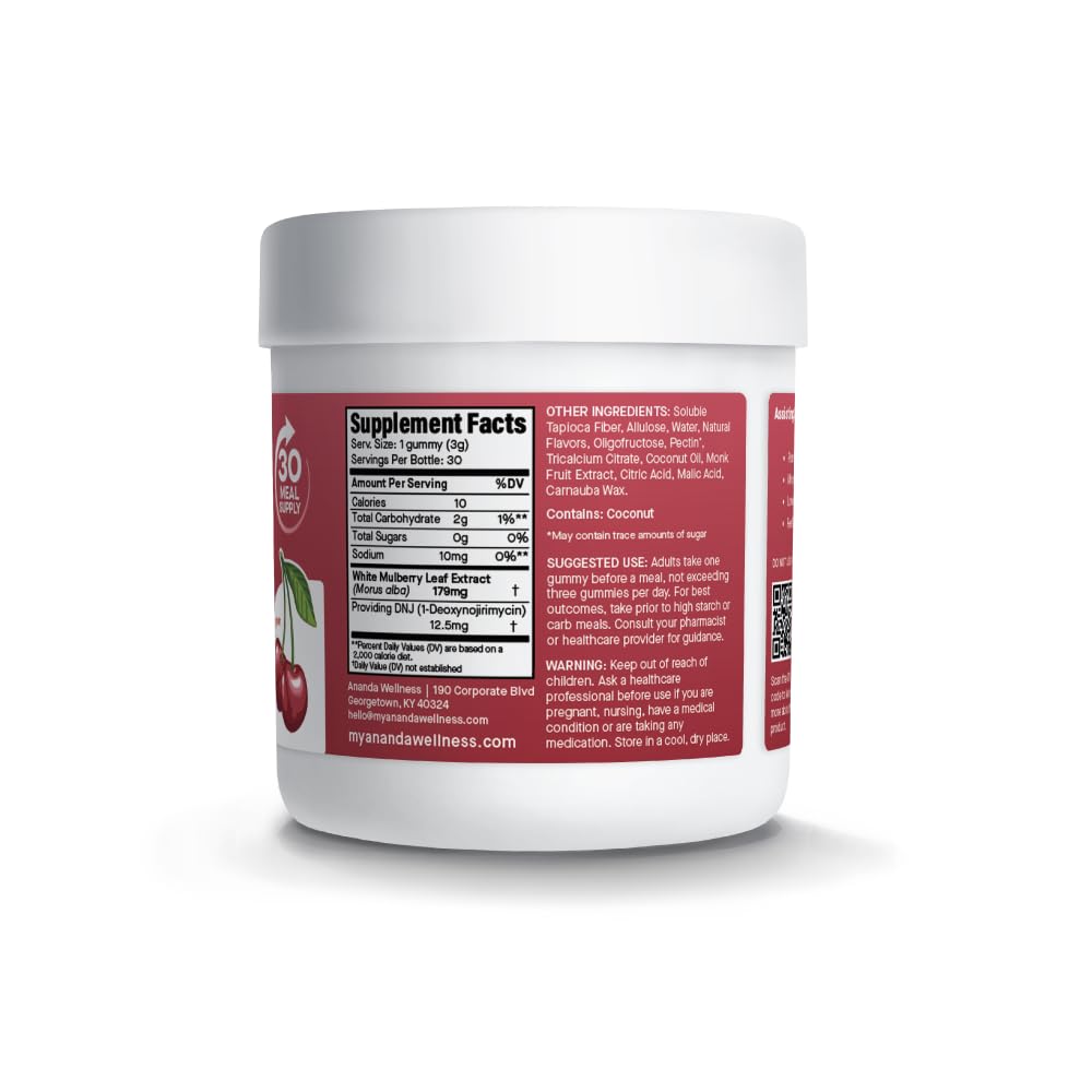 Ananda Wellness GLP-1 gummies front of package highlighting plant-based metabolism support.