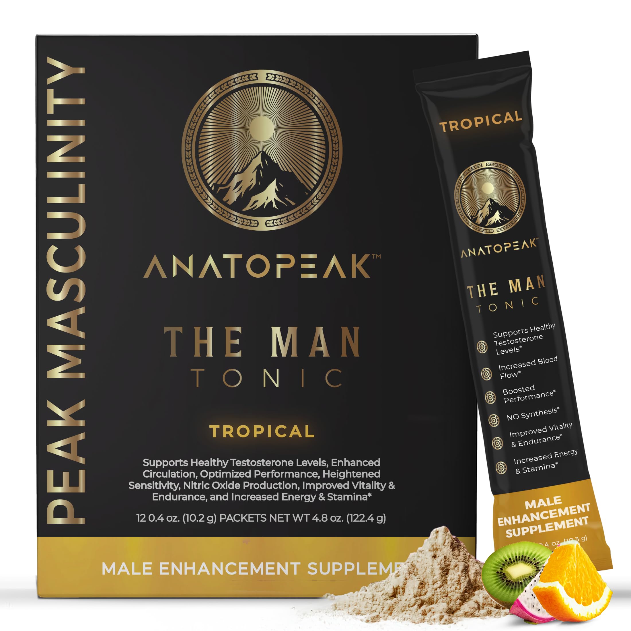 ANATOPEAK tropical flavor packaging with 12-stick box