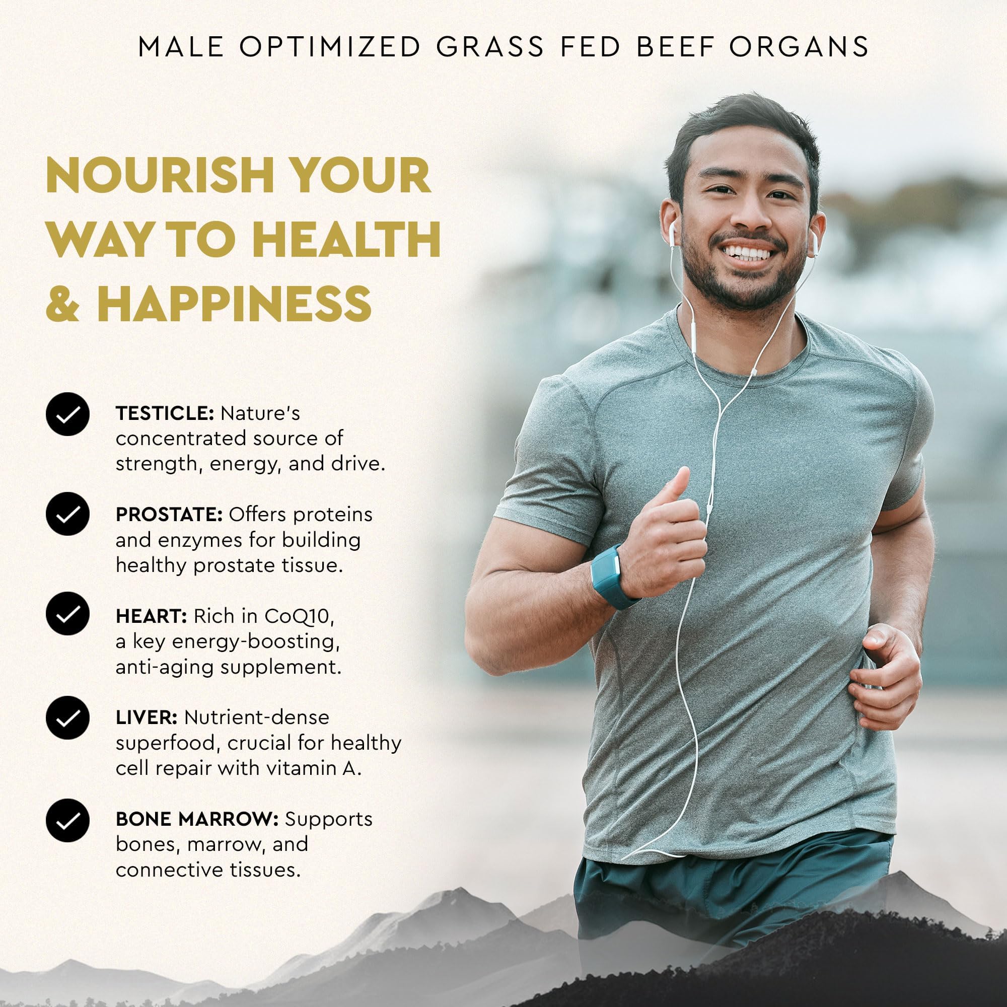 Non-GMO grass-fed beef organ supplement information