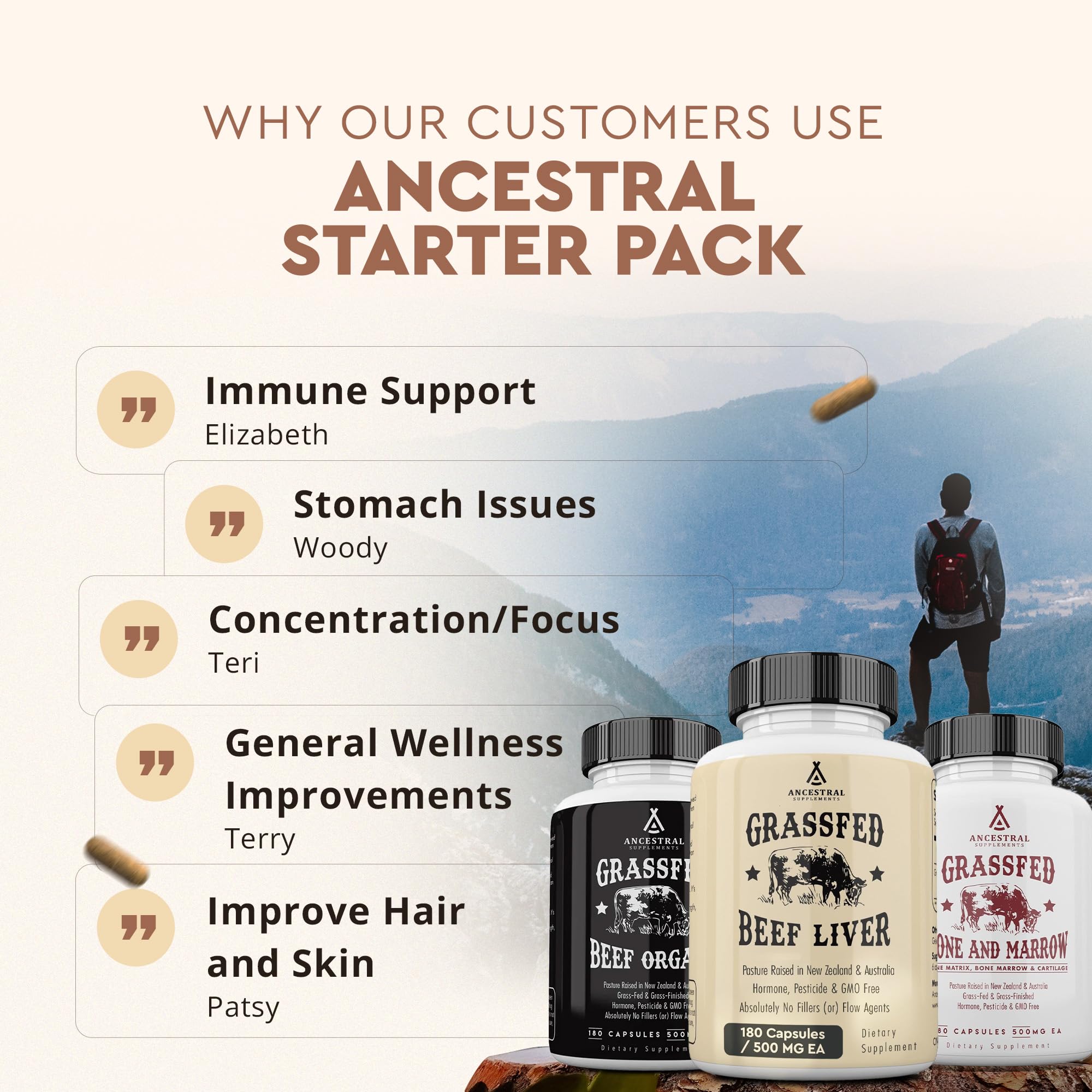 Lifestyle wellness image featuring Organs Starter Pack