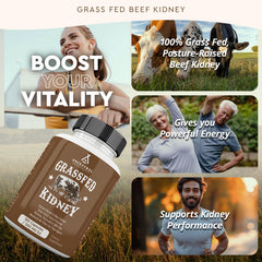 Close-up of kidney health capsules showing DAO enzyme and ingredients