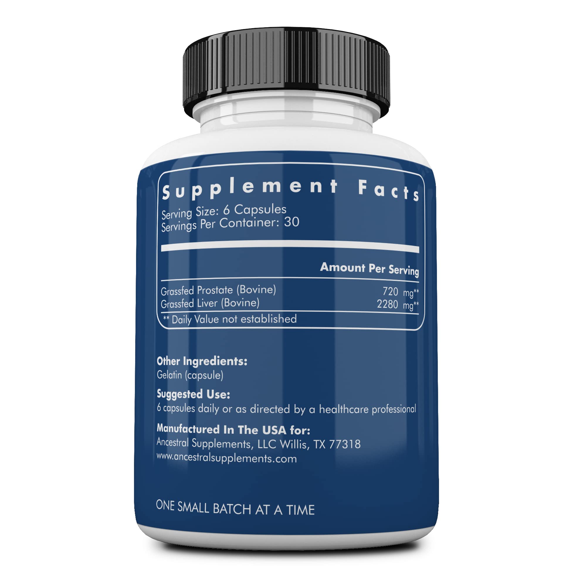 Beef prostate and liver ingredients in the formula