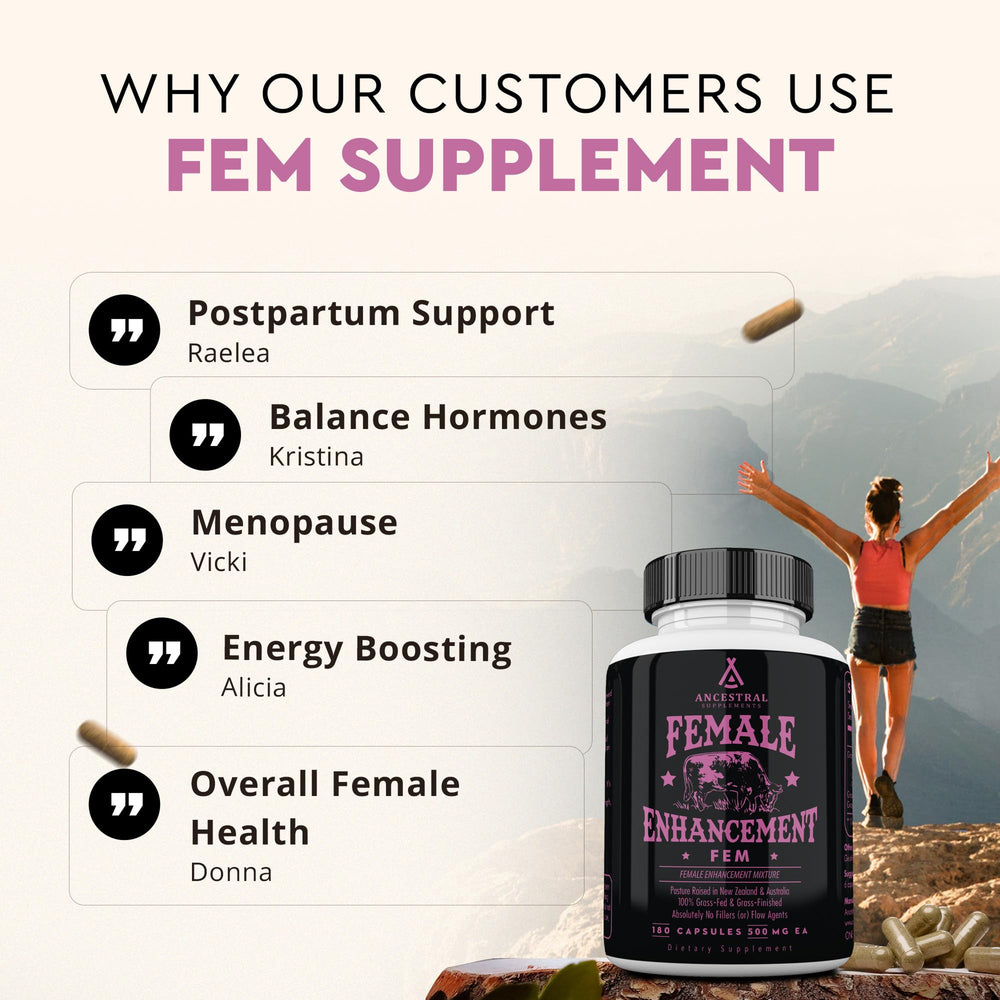Ancestral Supplements women ovary uterus ingredients visual hints at targeted nutrition