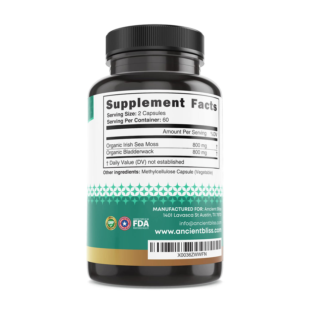 Sea moss and mineral imagery representing the supplement