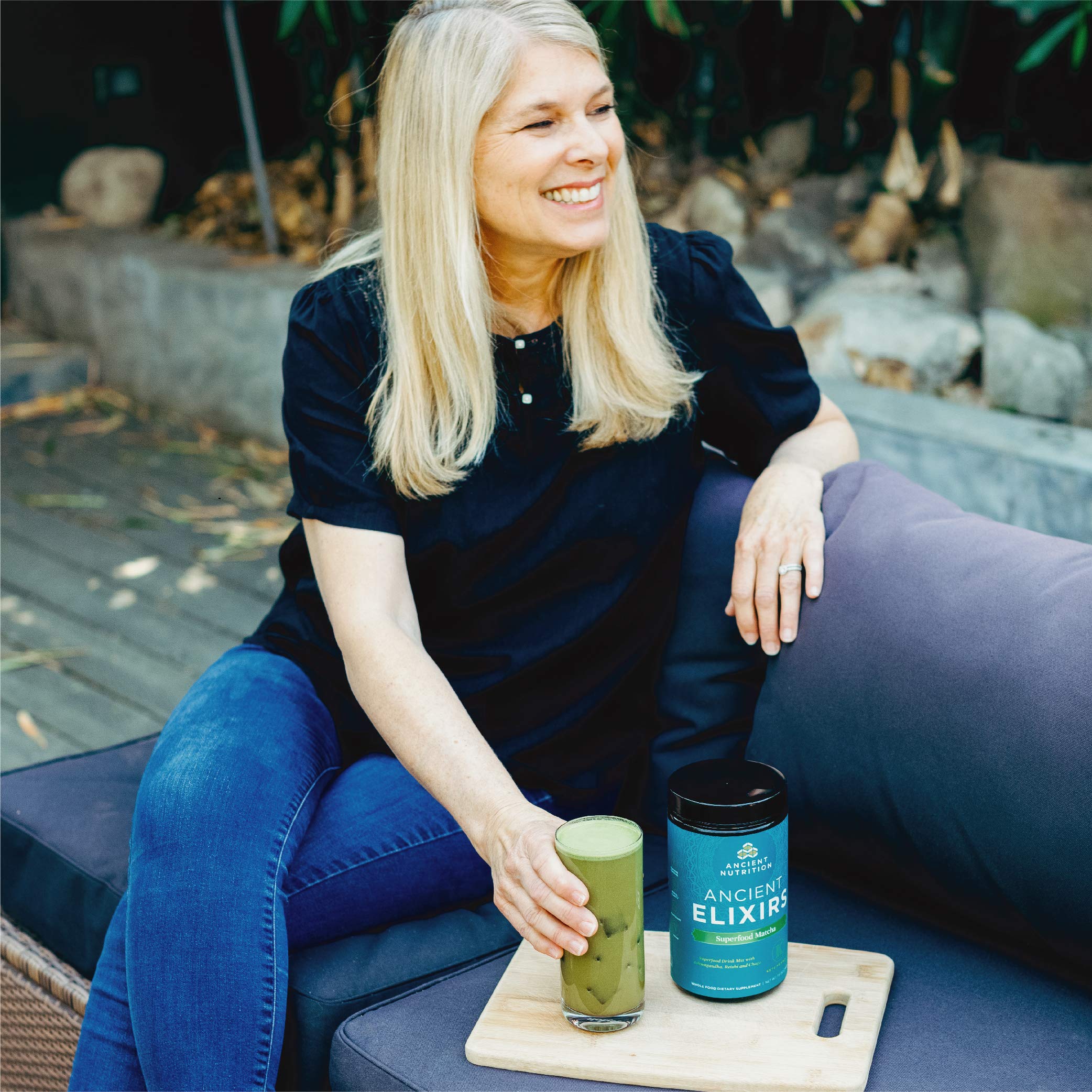 Keto and Paleo friendly energy powder concept with fats
