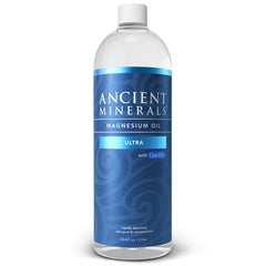 Ancient Minerals Magnesium Oil Ultra with OptiMSM bottle and spray