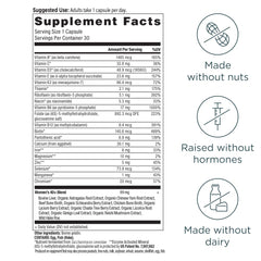 Close-up of label highlighting 20 vitamins and minerals